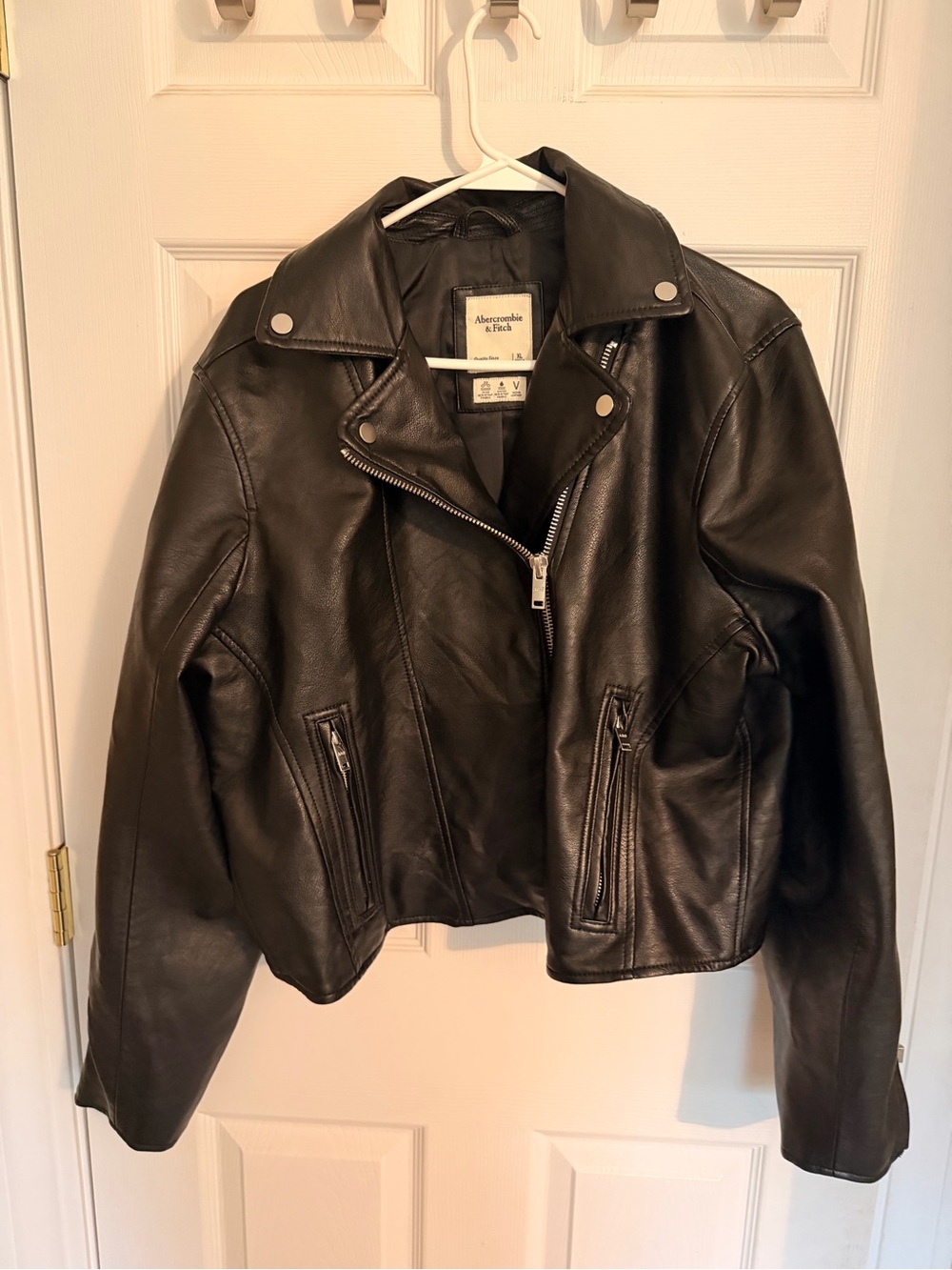 Abercrombie & Fitch Black Leather Biker Jacket